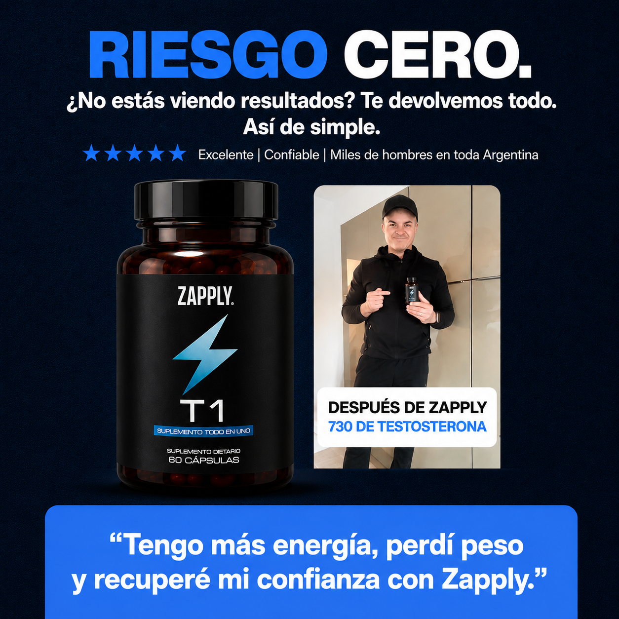 Zapply T1 (Carga de testosterona)